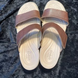 Ladies Crocs Wedge Slides